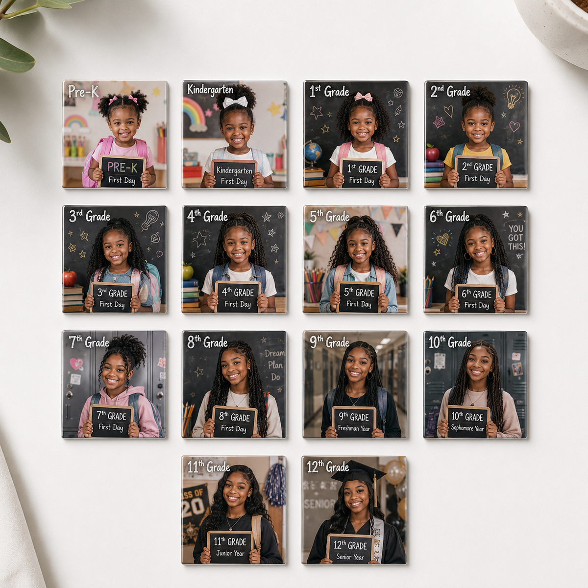 Graduation Photo Magnets | PreK–12th Keepsake Set